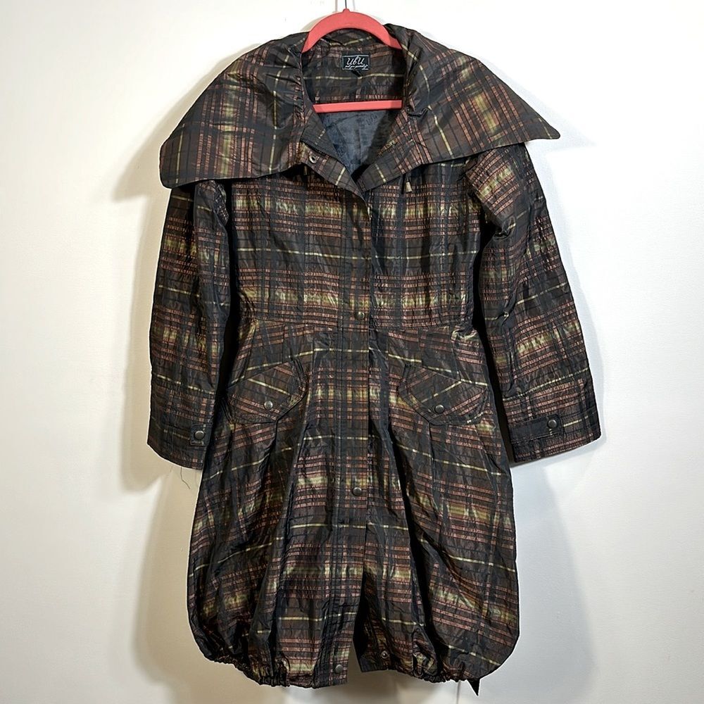 Ubu Pack Your Personality Brown Puffy Women Tie Waist Trench Coat Medium
